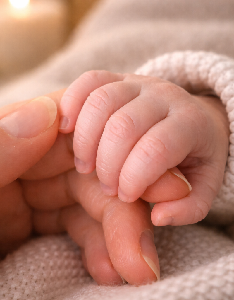 Hände Babymassage